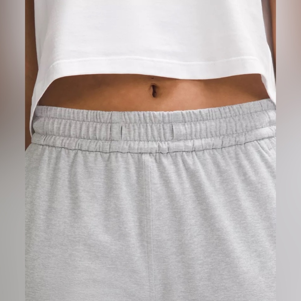 Lululemon Soft Jersey Straight-Leg Pant Tall Heather Gray Size 2 - Picture 5 of 6